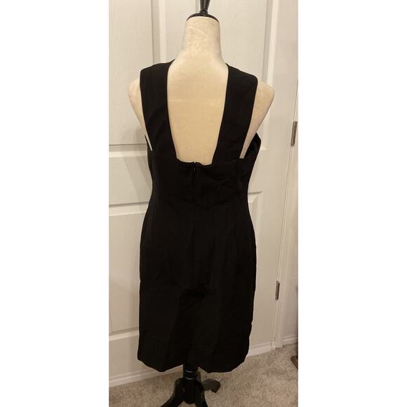 NWT Halston Andie Stretch Crepe Cocktail Mini Dress in Jet Black, 12 - Picture 4 of 8